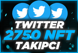 ⭐Twitter 2750 NFT Takipçi [Anında Gönderim]