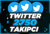 ⭐Twitter 2750 Takipçi [Anında Gönderim]