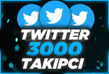 ⭐Twitter 3000 Takipçi [Anında Gönderim]