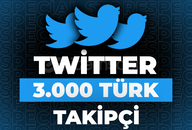 ⭐Twitter 3000 Türk Takipçi + 30 Gün Garanti⭐
