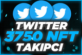 ⭐Twitter 3750 NFT Takipçi [Anında Gönderim]