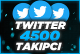 ⭐Twitter 4500 Takipçi [Anında Gönderim]