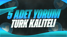 Twitter 5 Adet TÜRK YORUM / KALİTELİ 