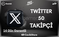 ⭐Twitter 50 Global Takipçi [Garanti]⭐