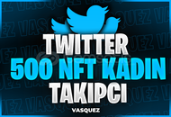 ⭐Twitter 500 NFT Kadın Takipçi ⭐