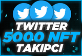 ⭐Twitter 5000 NFT Takipçi [Anında Gönderim]