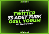⭐Twitter 75 Adet Özel Türk Yorum