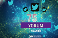 TWİTTER 75 YORUM (GARANTİLİ)