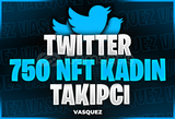 ⭐Twitter 750 NFT Kadın Takipçi ⭐