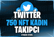 ⭐Twitter 750 NFT Kadın Takipçi