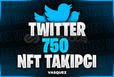 ⭐Twitter 750 NFT Takipçi⭐