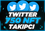 ⭐Twitter 750 NFT Takipçi [Anında Gönderim]