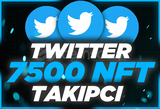 ⭐Twitter 7.500 NFT Takipçi [Anında Gönderim]