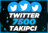 ⭐Twitter 7500 Takipçi [Anında Gönderim]