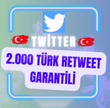 TWİTTER⭐[PREMİUM]⭐ 2.000 TÜRK RETWEET