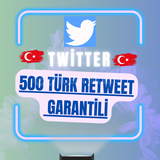 TWİTTER⭐[PREMİUM]⭐ 500 TÜRK RETWEET