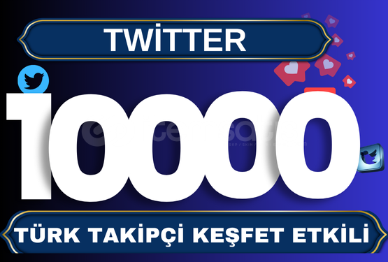 Twitter Premium Türk 10.000 Takipçi  Twitter Premium Türk 10.000 Takipçi