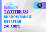 Twitter Shadowbansız Hesaplar (50 Adet)