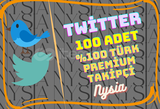 Twitter X - 100 Adet Premium Türk Takipçi ⭐