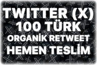 Twitter (X) 100 Türk Organik Retweet