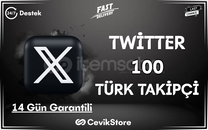 ⭐Twitter 100 Türk Takipçi [Garanti]⭐