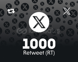 Twitter (X) 1000 Retweet (RT)