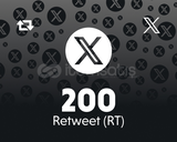 Twitter (X) 200 Retweet (RT)