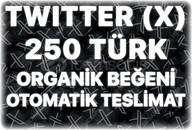 Twitter (X) 250 Türk Organik Beğeni
