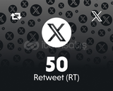 Twitter (X) 50 Retweet (RT)