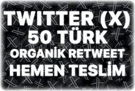 Twitter (X) 50 Türk Organik Retweet
