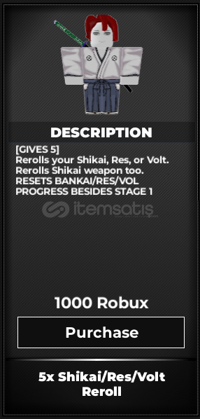 Type Soul 5x Shikai/Res/Volt Reroll Type Soul 5x Shikai/Res/Volt Reroll
