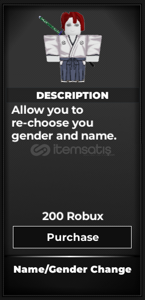 Type Soul Name/Gender Change Type Soul Name/Gender Change