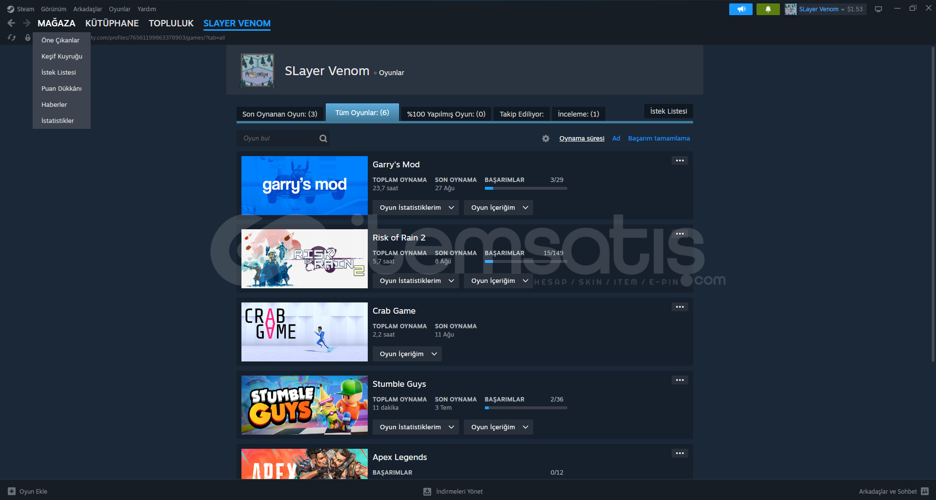 STEAM ÖLÜ FİYAT HESAB STEAM ÖLÜ FİYAT HESAB