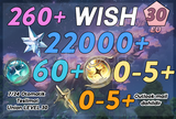 UL30 | 260+ Wish / 22000+ Astrite/ 60+5+5 Tide