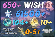 UL35+ 650+ Wish 61500+ Astrite 104+10+0-5 Tide