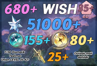 UL35+ | 680+ Wish 51000 Astrite 155+80+25 Tide