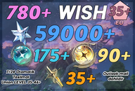 UL35+ | 780+ Wish 59000 Astrite 175+90+35 Tide UL35+ | 780+ Wish 59000 Astrite 175+90+35 Tide