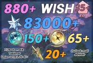 UL35+ | 880+ Wish 83000 Astrite 150+65+20 Tide