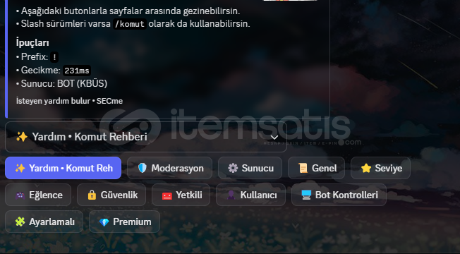 Ultra Gelişmiş Discord Botu