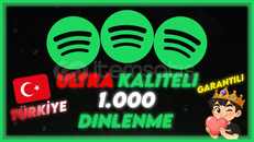 [ULTRA KALİTELİ] %100 Türk 1000 Spotify Dinlenme
