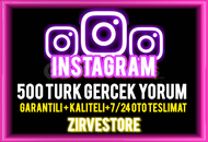 ⭐️ULTRA KALİTE⭐️İnstagram 500 Gerçek Türk Yorum