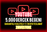 ⭐️ULTRA KALİTE⭐️ Youtube 5.000 Gerçek Beğeni