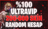 ⭐️[ULTRA VİP] %100 200-600 SKİN RANDOM HESAP