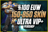 (ULTRA VİP) %100 EUW 150-850 Skin Random Hesap