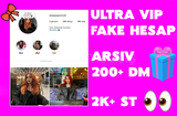 ⭐ULTRA VİP FAKE KIZ HESABI + ARŞİV + 2K ST