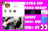 ✅ULTRA VİP KIZ HESABI + ARŞİV + 15K ST
