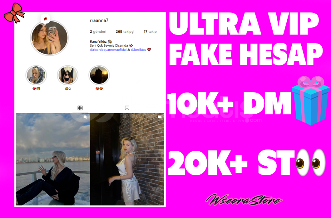 ✅ULTRA VİP KIZ HESABI + ARŞİV + 20K ST + 15K DM ✅ULTRA VİP KIZ HESABI + ARŞİV + 20K ST + 15K DM