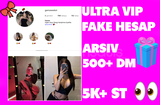 ✅ULTRA VİP KIZ HESABI + ARŞİV + 5K ST