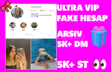 ✅ULTRA VİP KIZ HESABI + ARŞİV + 5K ST