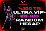 ⭐ULTRAVIP+⭐%100 TR 20-120 SKİN RANDOM HESAP